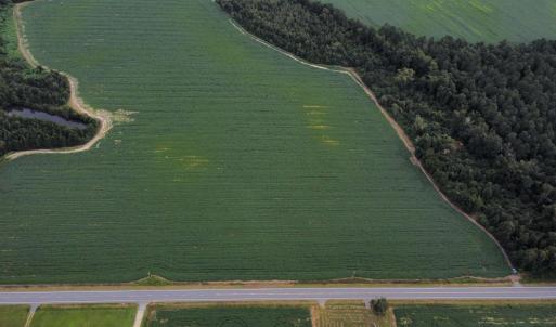 Aerial view of sparsely populated area featuring r