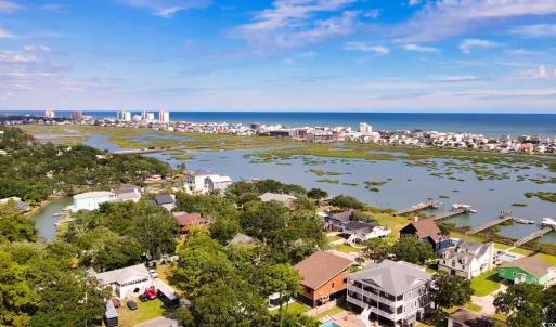 Aerial perspective of suburban area featuring a ne