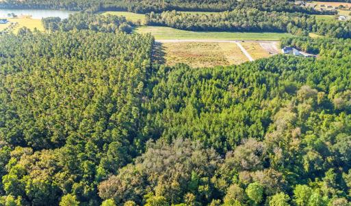 Aerial view of property's location with a heavily