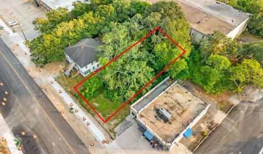 Aerial overview of property's location with proper