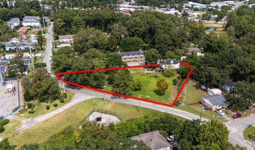 Aerial perspective of suburban area featuring prop