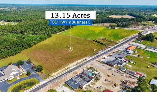 Bird's eye view of a heavily wooded area