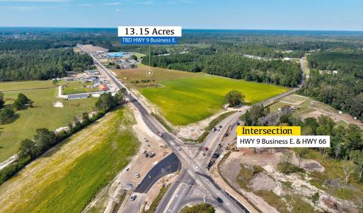 Aerial view of property's location featuring a for