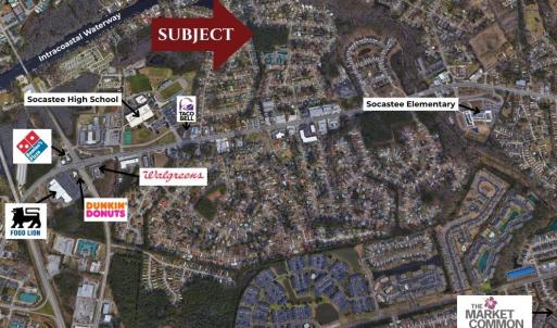Aerial view of property's location