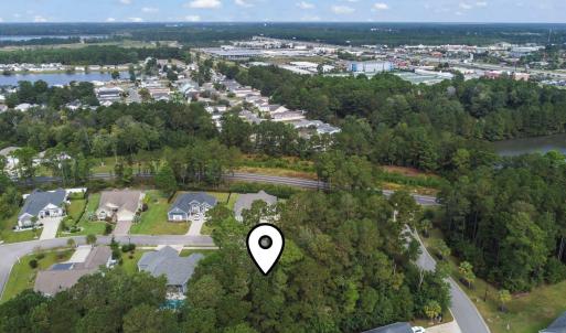 Aerial overview of property's location featuring n