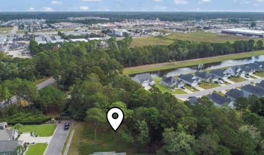 Aerial overview of property's location featuring a