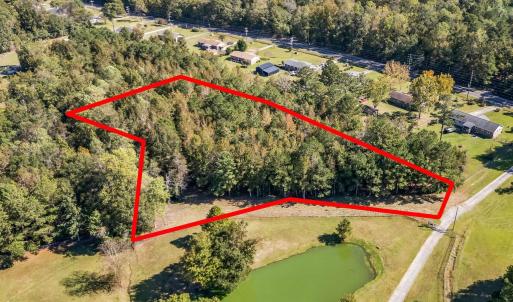 Aerial overview of property's location featuring a