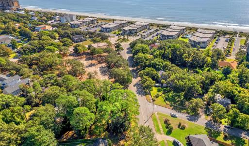 Aerial view of residential area with expansive coa