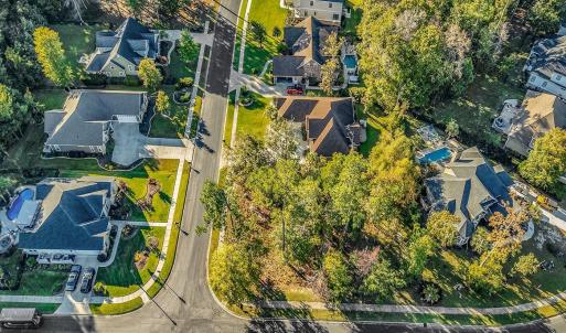 Aerial view of residential area