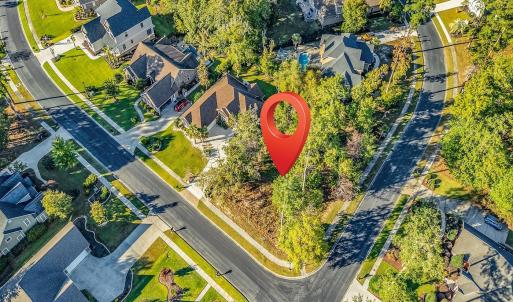 Aerial view of residential area