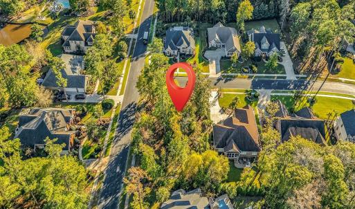 Aerial view of residential area