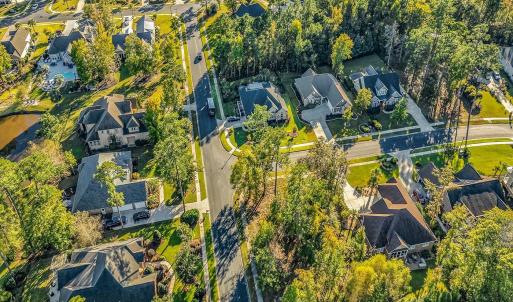 Aerial perspective of suburban area