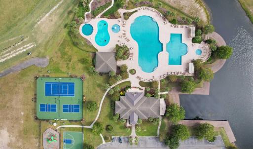 Aerial overview of property's location featuring a