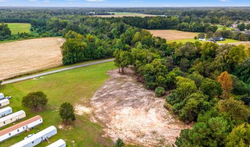 Aerial view of sparsely populated area