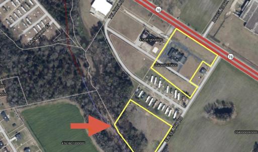 Aerial overview of property's location with proper