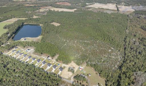 Aerial view of property's location with a nearby b