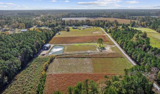 Aerial overview of property's location with rural