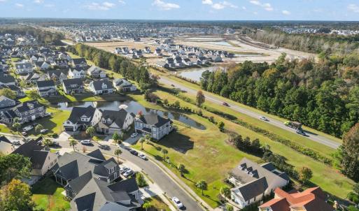 Aerial overview of property's location with a near