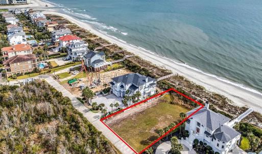 Aerial view of property's location with unending s