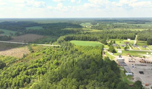 Bird's eye view of a heavily wooded area
