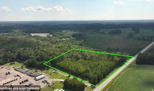 Aerial view of property's location featuring a hea