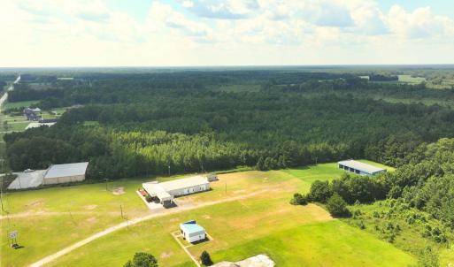 Bird's eye view of a heavily wooded area