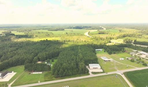 Aerial view of property's location with rural land