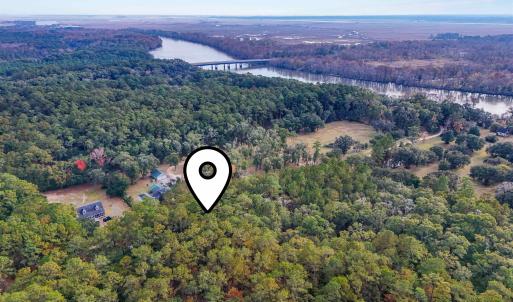 Aerial overview of property's location featuring a