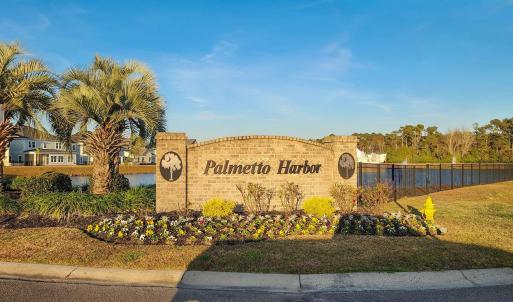 Community sign with a yard