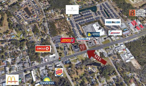 Aerial view of property's location