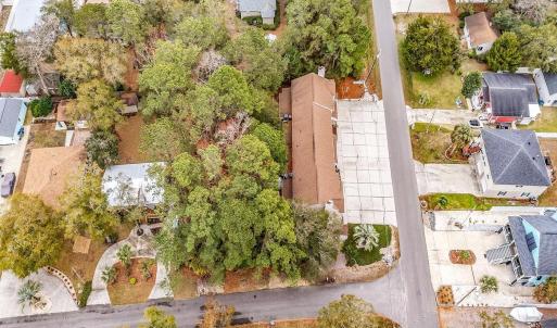 Aerial perspective of suburban area