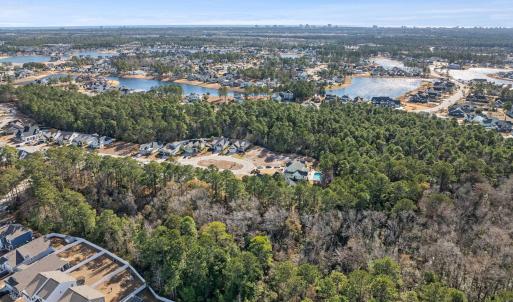 Aerial overview of property's location with a larg