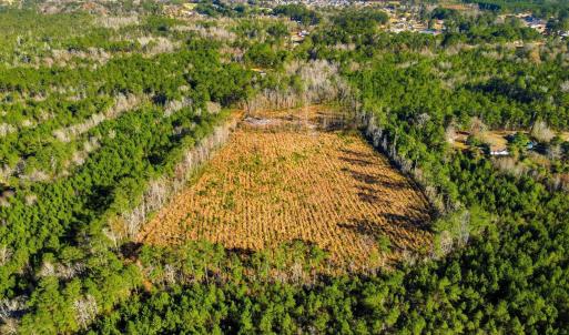 Drone / aerial view of large plots for crops