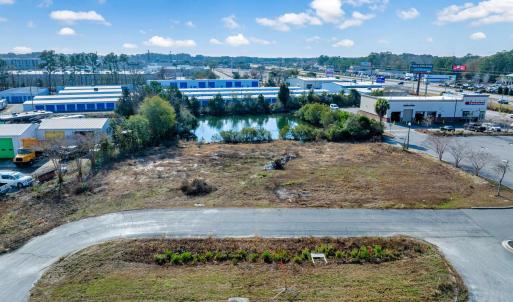 Drone / aerial view of a nearby body of water