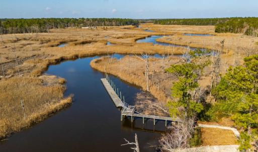 Drone / aerial view of a nearby body of water