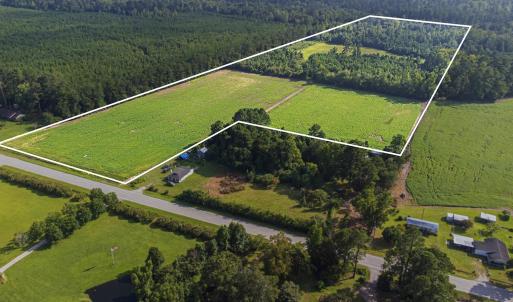 View of rural area with property boundaries highli