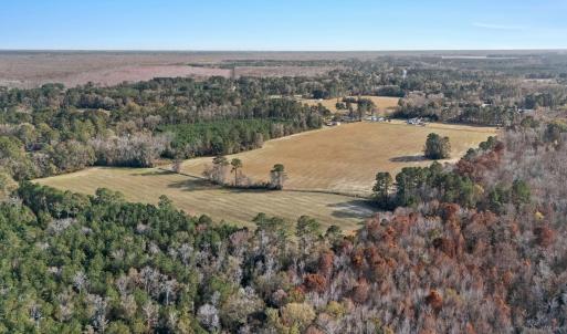 Aerial overview of property's location with a heav