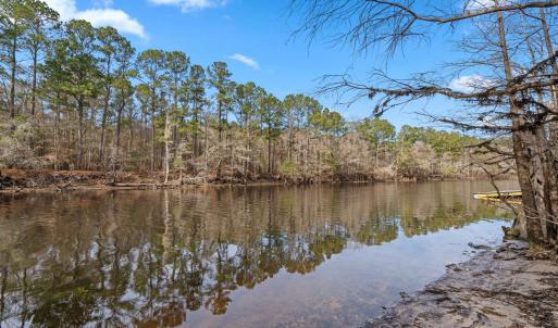 Water view featuring a heavily wooded area
