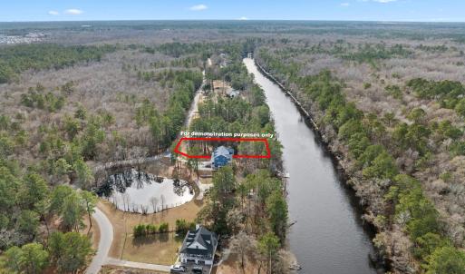 Aerial overview of property's location with proper