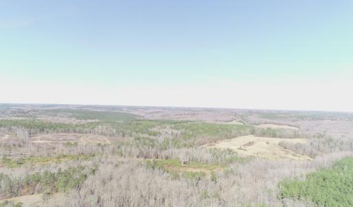 Aerial view of a heavily wooded area