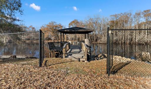 View of the gazebo overlooking the Lumber River
