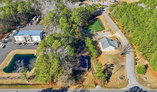 Drone / aerial view of a nearby body of water