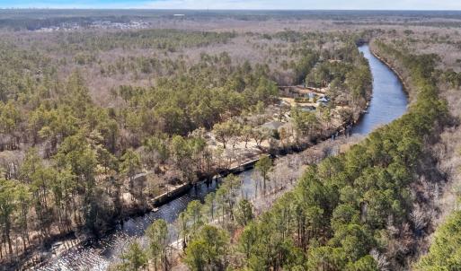 Aerial overview of property's location with a near
