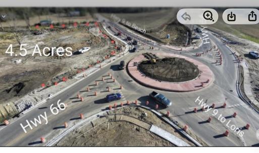 Aerial view of property's location