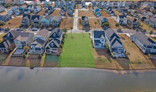 Aerial view of residential area featuring a large