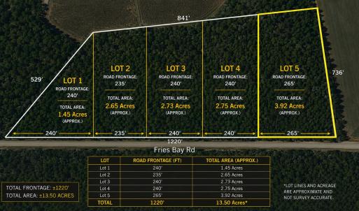 Photo #1 of LOT 5 Fries Bay Rd., Loris, SC 3.9 acres