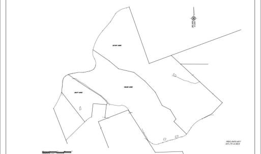 PARCEL 1 = 38.977 ACRES, PARCEL 2 = 158.625 ACRES, PARCEL 3 = 207.557 ACRES. TOTAL ACRES = 405.159