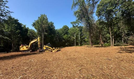 Homesite cleared and driveway in