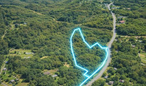 Aerial view from Monroe heading to Madison Heights