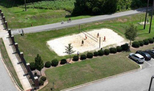 Beach volleyball court by Greeneway